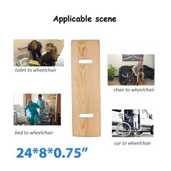 Heavy-Duty Slide Transfer Board with Handles, Mobility Aid for Seniors & Disable