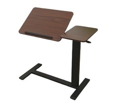 Bedside Table Folding Laptop Stand Overbed Table with Wheels Height Adjustable