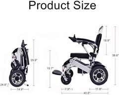 Lightweight Electric Wheelchair Folding Foldable Heavy Duty Power Wheelchair