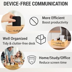 Bamboo Wood Phone Box – Unplug from Phones, Tablets, One Size, Original