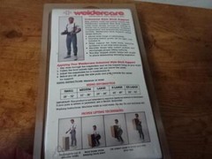 Weidecare Industrial Style Back Support/brace-size Medium-waist sz 33″-38″In pkg