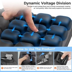 Travel Cushion for Airplane & Wheelchair – Adjustable, Portable, Non-Skid, Coccy