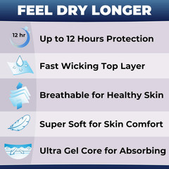 Enduradry Max Adult Diapers with Tabs, up to 12-Hours, Super Absorbent Incontine