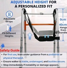 Knee Sling for Walker, Adjustable Cushioned Knee Support for Non Weight Beari…