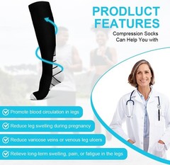 1-20Pairs Copper Compression Socks 20-30mmHg Graduated Support Mens Womens S-XL