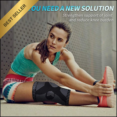 NEENCA Professional Knee Brace for Pain Relief, Medical X-Large, Black