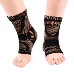 Copper Ankle Brace Support Compression Sleeve Socks Foot Fasciitis Pain Relief