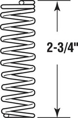 Compact Nickel-Plated Compression Springs – 1/2 In. Diameter, 0.072 GA (2 Pack)