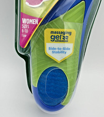 Dr Scholls 1-Pair Sport Massaging Gel Advanced Shoe Insoles Women Size 6-10