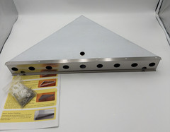 Floating Corner Shower Bench Kit 17x17x24.5 Stainless Wall Mount Seat Shelf