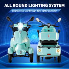 Heavy Duty 4-Wheel Mobility Scooter 31 Miles 3-Speed 800W 500lb Capacity Seniors