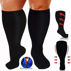 S-4XL Wide Calf Plus Size Compression Socks Women Men 20-30mmHg Medical Stocking