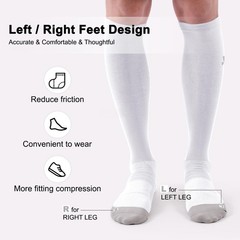 Knee High Compression Socks 15-20mmHg for Men & Women – 3 Pairs, Ideal for Nurse