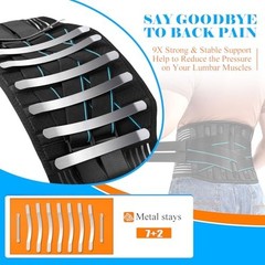 Plus Size 4XL/5XL Back Brace for Men & Women, Strong Support Belt for Sciatica &