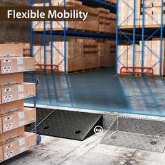 Heavy Duty Rubber 6″ Curb Ramp 40000 lbs Capacity for Driveway Shed Garage
