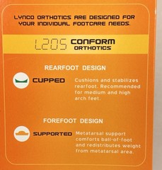 Aetrex Foot Orthotic Insoles L205 Men’s Size 16 Cupped Heel Arch Support New