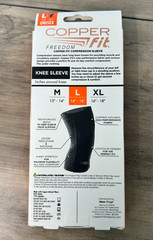 Copper Fit Freedom Copper Infused Compression Sleeves Knee Sleeve Large-new