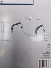 Glacier Bay FGB368GB THD Toilet Support Rail Adjustable Grab Bar OPEN BOX