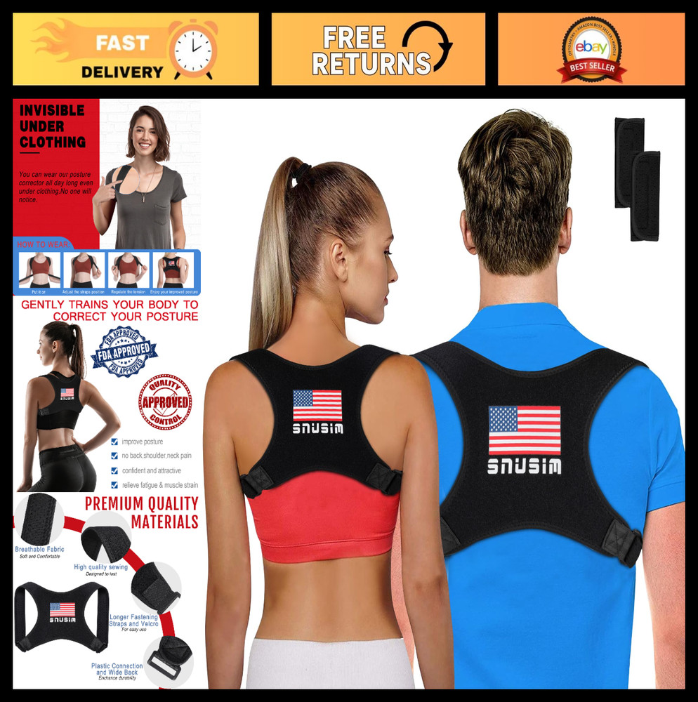 Posture Corrector Upper Back Support Brace for Neck & Shoulder Pain Relief – Uni