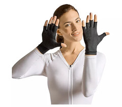 Tommie Copper 2-in-1 All Weather Compression Glove Combo – Black/Large