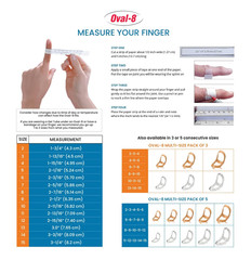 Oval-8 Finger Splint, Size 5, Pack of 1, Beige | Support and Protection for Arth