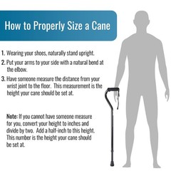 DMI Walking Cane and Stick for Adult Men Women, FSA 37″, Black