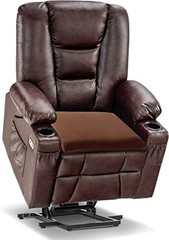 Recliner Cushion for Elderly with Memory Foamches Large Square 20x20x3 In Grey