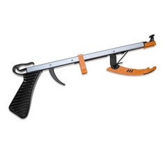 Compact Reacher Grabber Tool, 15″ Reach Extension with Rubberized Jaws and 3″…