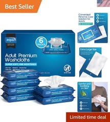 300 Count Extra Large Aloe Vera Adult Wet Wipes for Gentle Cleansing (8″x12″)