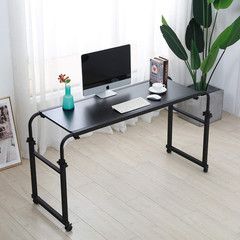 Rolling Overbed Table with Wheels Adjustable 55″-83″ Laptop Stand Black 350 lb