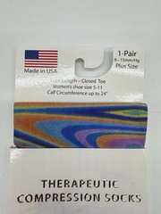 Celeste Stein Therapeutic Compressions Knee Length Women’s Socks -Blue Plus Size