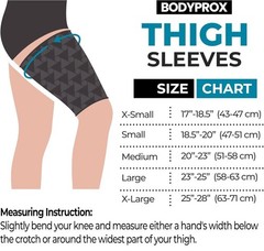 BODYPROX Thigh Compression Sleeves-Small-1 Pair-NEW IN ORIG BOX