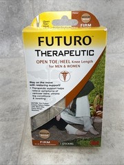 3M Futuro Compression Open Toe/Open Heel Knee Length Stocking Size Medium, Beige