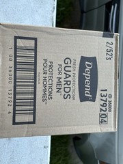 Depend Guards Men 2-Pack 52 Count Each Per Box Brand New (7) Packages