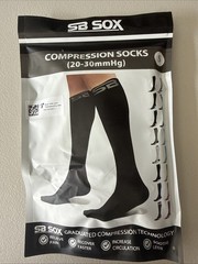 SB SOX Compression Socks SMALL 20-30mmHg Solid Black Best Compression Socks