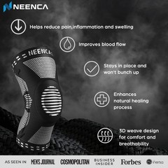 Professional Compression Knee Brace with Gel Pad & Stabilizers for Pain Relief,