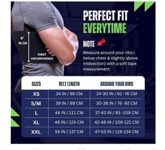 Everyday Medical Adjustable Rib Support Belt, Compression, Black, 6 in