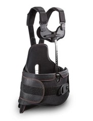 DonJoy Back Brace II TLSO Size S/M Black with Shoulder Straps Thoracic Rehab