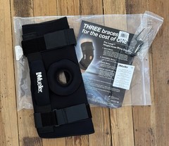 MUELLER SPORT CARE 1-PRO LEVEL HINGED KNEE BRACE XXL, 5333XXL, Never Used!