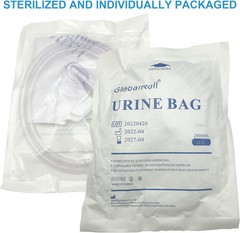 Urinary Drainage Bag with Anti-Reflux Chamber, Urine 2000 mL…