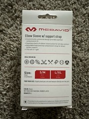 MCDAVID SPORT ELBOW COMPRESSION SLEEVE W/ SUPPORT STRAP SIZE L/XL