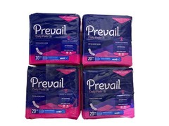 Prevail Daily Pads for Bladder Leaks Women’s Regular 20 Count Pack Lot of 4 PKS