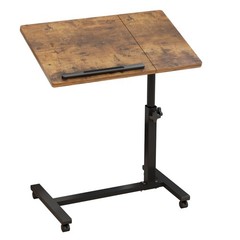 Overbed Bedside Desk Mobile Rolling Laptop Stand Tilting Overbed Table with W…