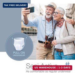 Seni Active Super Plus Unisex Adult Incontinence Underwear, Heavy Absorbency, Pu