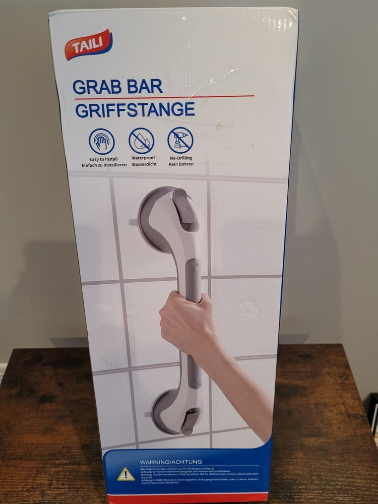 TAILI Shower Grab Bar, 2 Pack 12 Inch Suction Grab Bars for Bathtubs and Showers