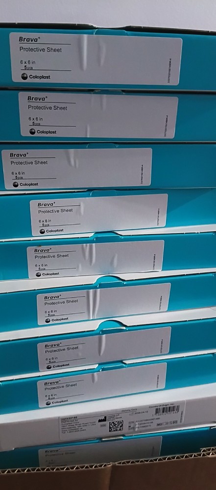 BRAND NEW BOXES OF Coloplast Brava Protective Sheets 6×6 Inches 5-Pack #032155