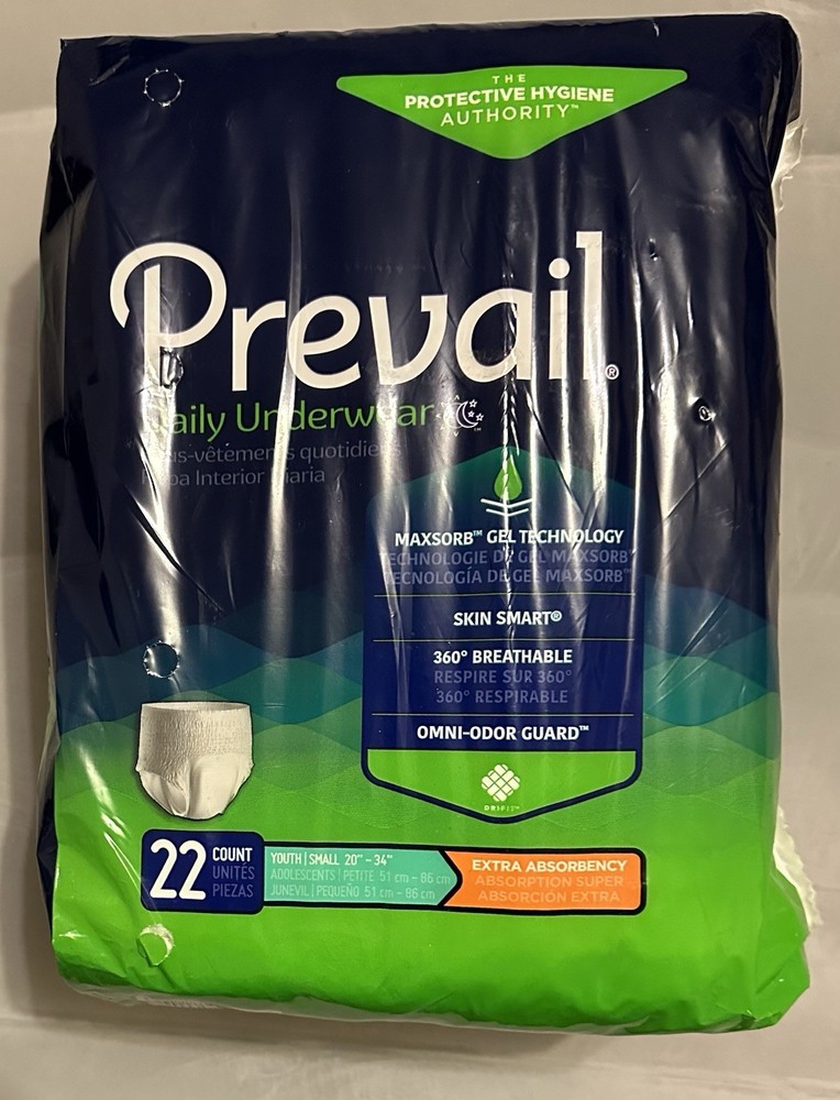 Prevail Adult Incontinence Pants Pull Ups 22 Ct Youth Small Extra Absorbency