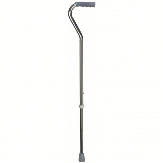 DMI Adjustable Cane: Adj Cane, Offset, Single, Vinyl, Locking Ring, 31 in–40 in