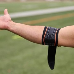 Shock Doctor Compression Knit Elbow Sleeve with Gel Support and Strap
