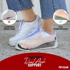 6FT CLUB Height Increase Insoles for Men, M 8-11 | 1.8” | Lo-Tops, Black